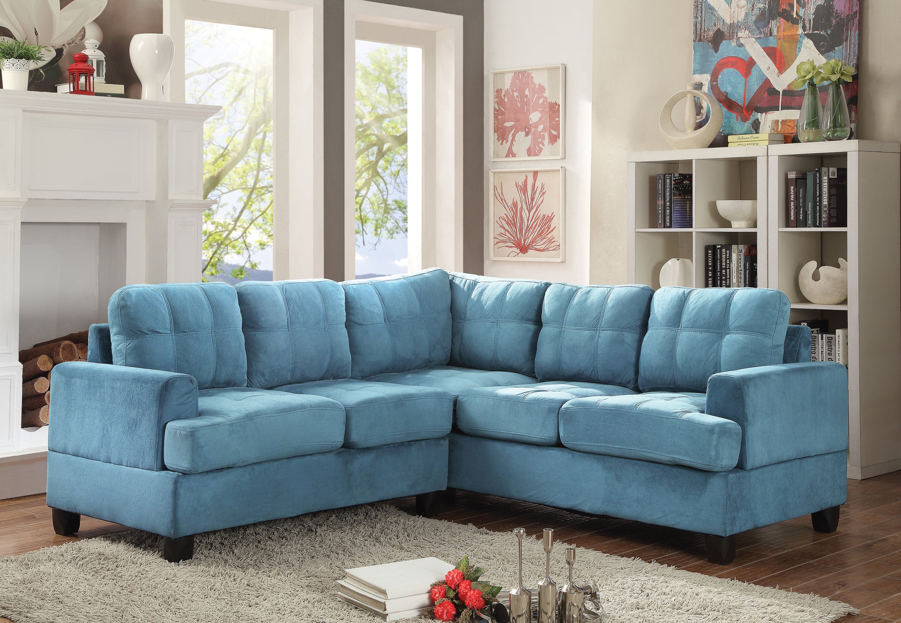 Glory Furniture Sandridge G518B-SC Sectional , AQUA