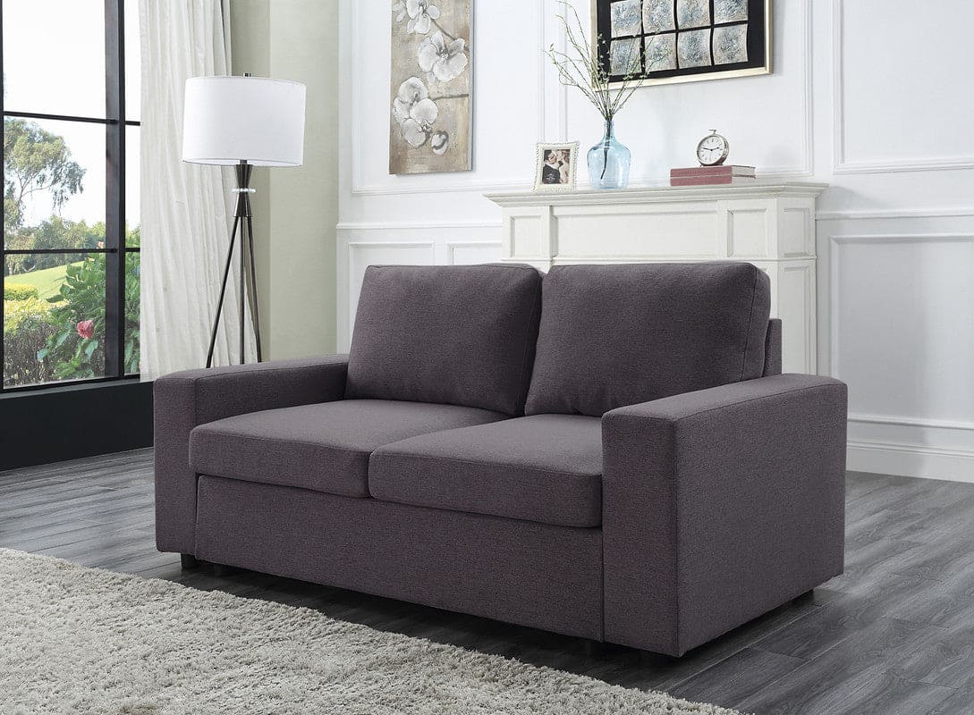 Brenton Loveseat in Dark Gray Linen