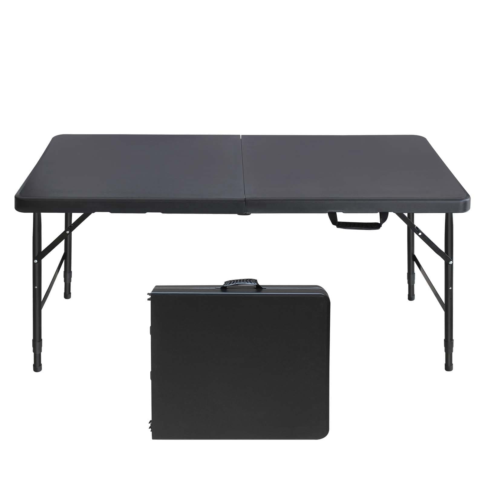 4ft Foldable dining table ideal for camping and dining, high load and easy to clean