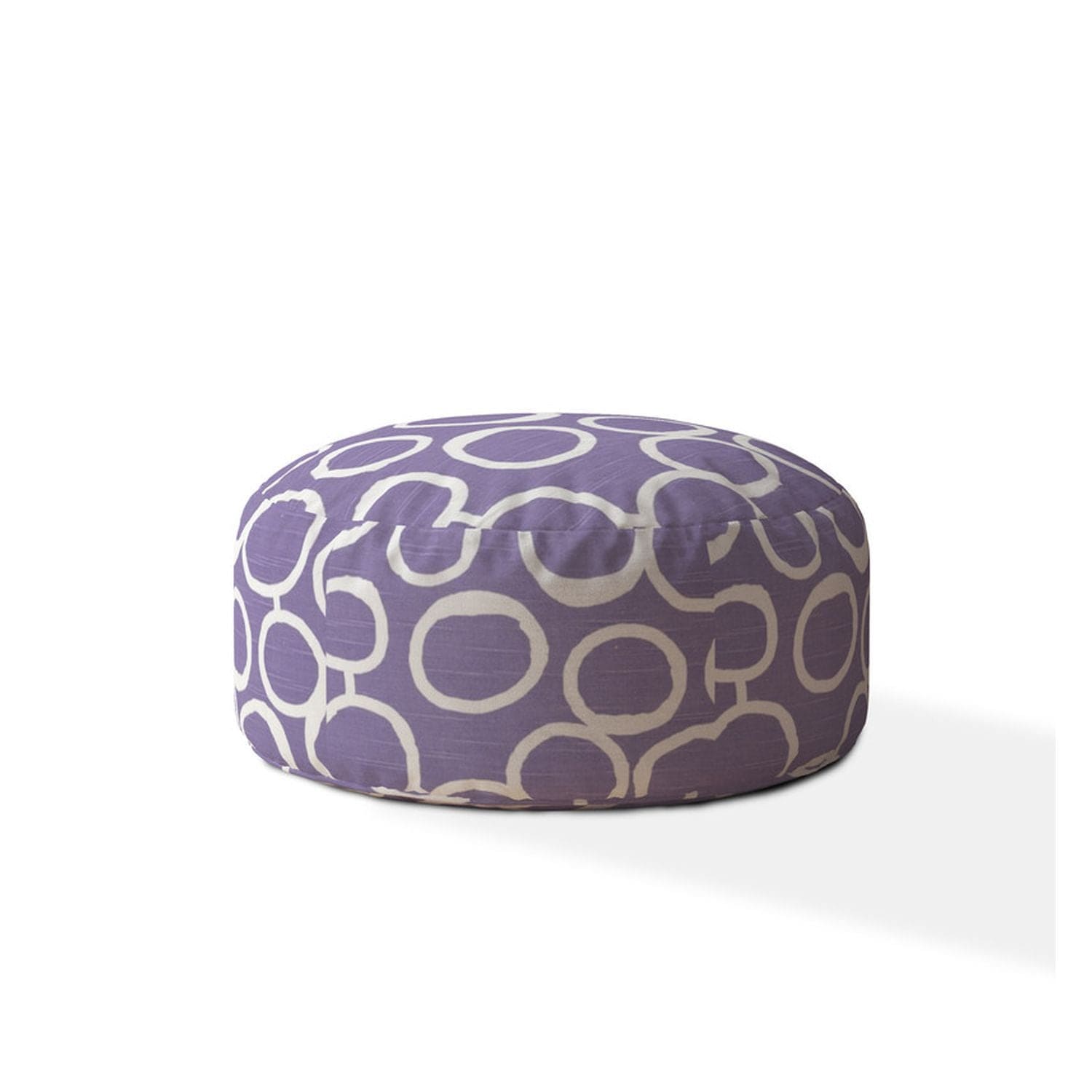 Indoor BUBBLE Med Purple Round Zipper Pouf - Cover Only - 24in dia x 20in tall