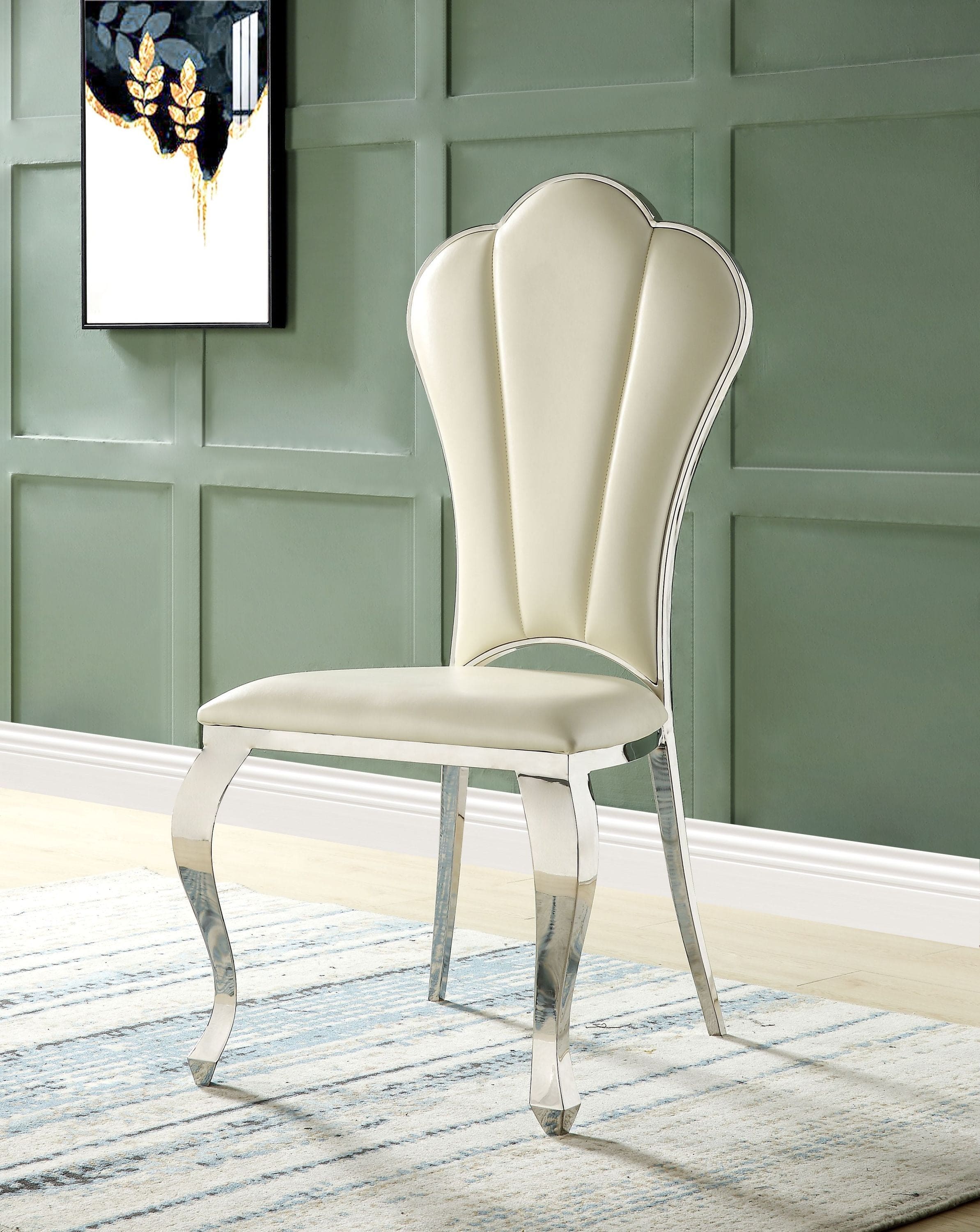 ACME Cyrene Side Chair (Set-2) in Beige  DN00926