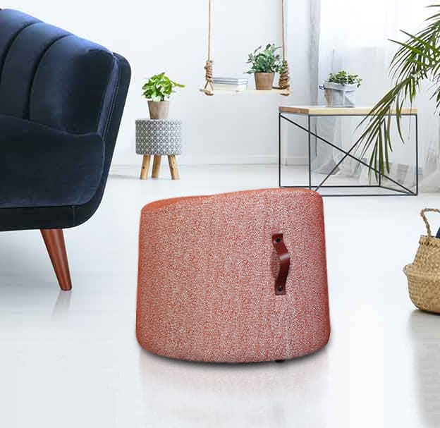 CRESCENT PUFF OTTOMAN - RED