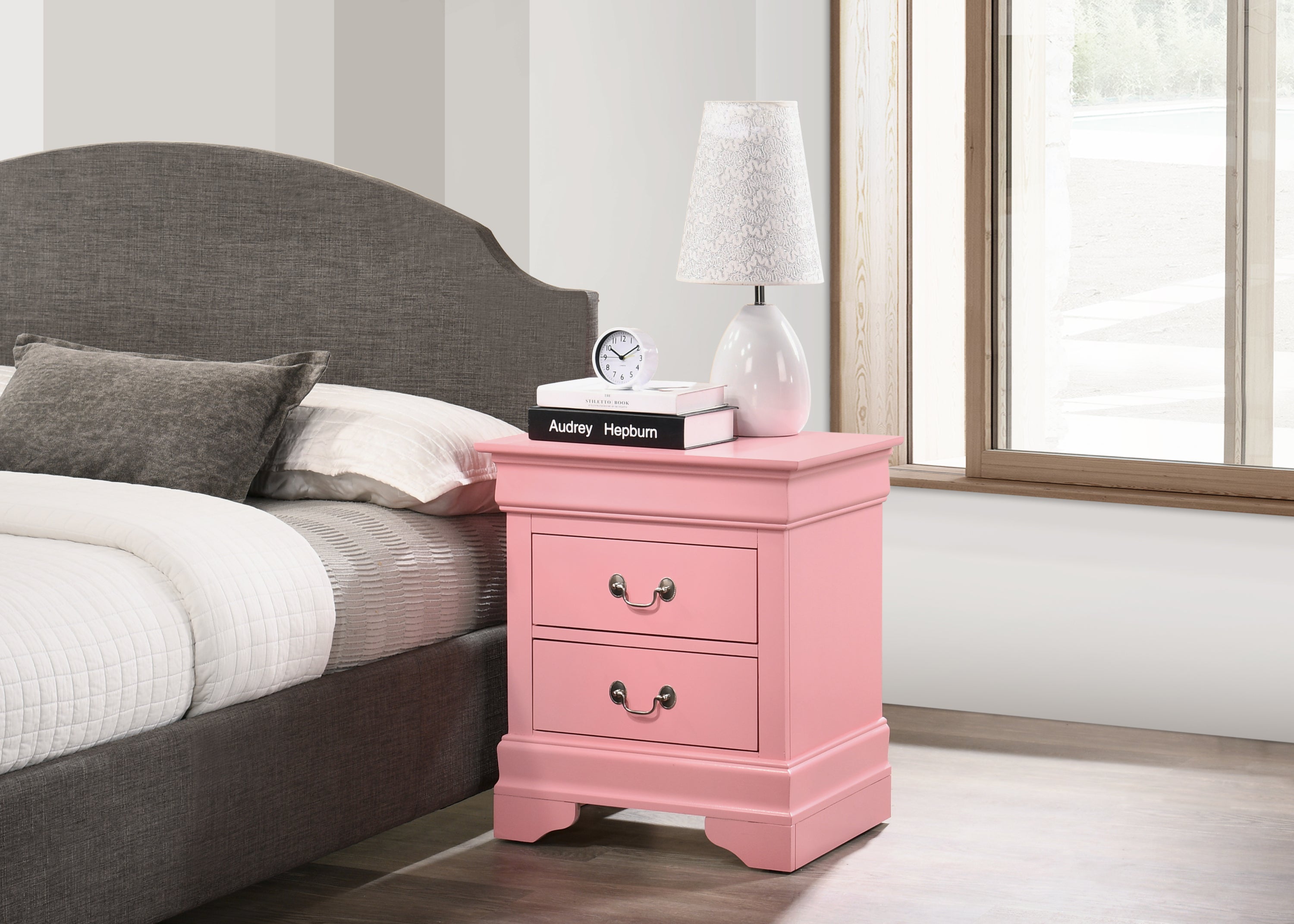 Glory Furniture LouisPhillipe G02104-N Nightstand , Pink