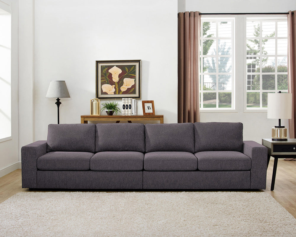 Jules 4 Seater Sofa in Dark Gray Linen