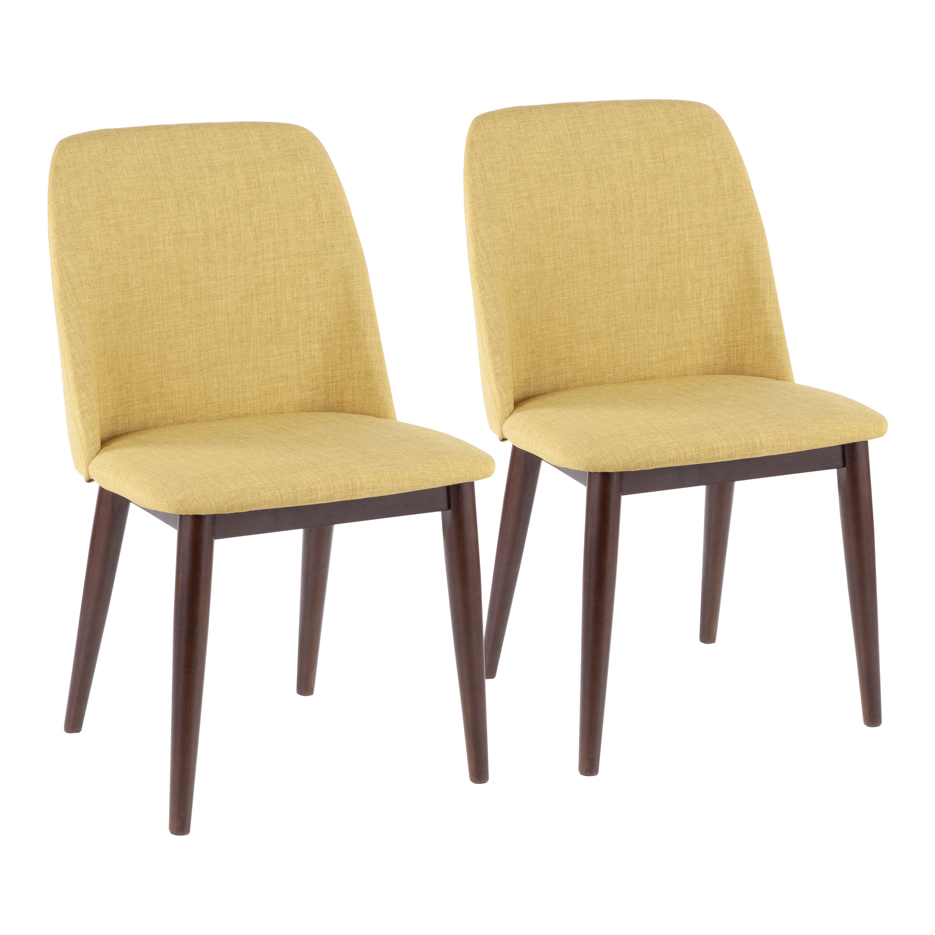 Tintori Contemporary Dining Chair in Green Fabric by LumiSource - Set of 2