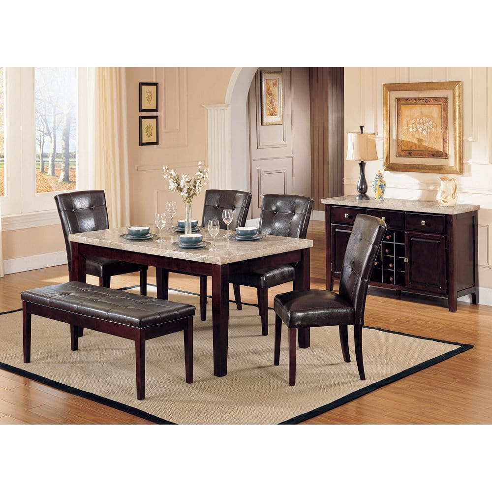 ACME Danville Side Chair (Set-2) in Espresso PU & Walnut 07054