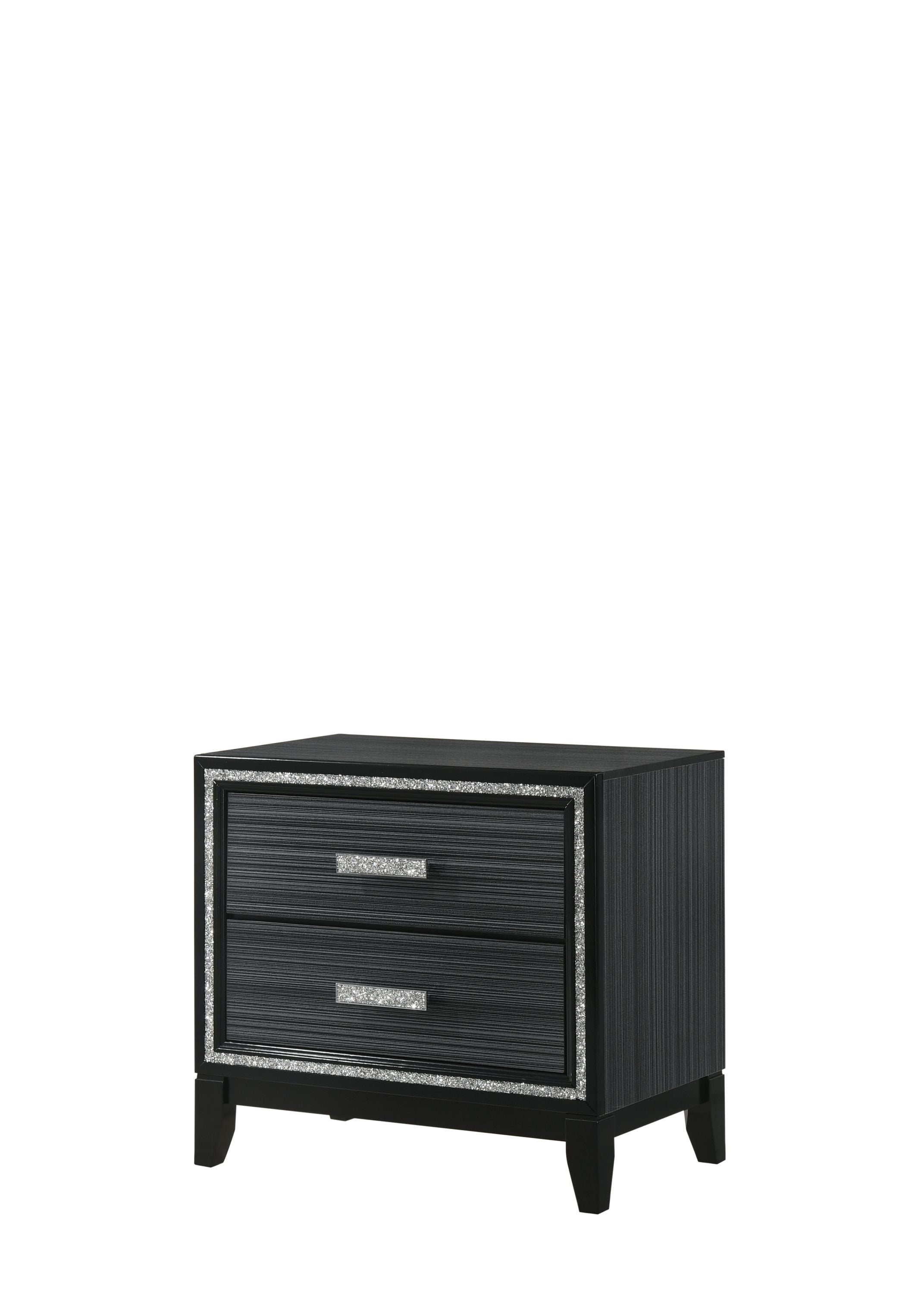 ACME Haiden Nightstand, Weathered Black Finish 28433