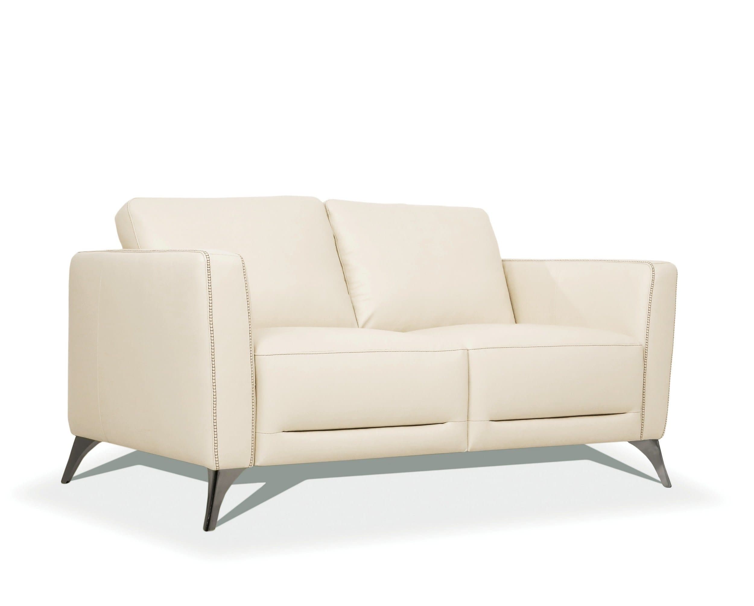 ACME Malaga Loveseat, Cream Leather 55006