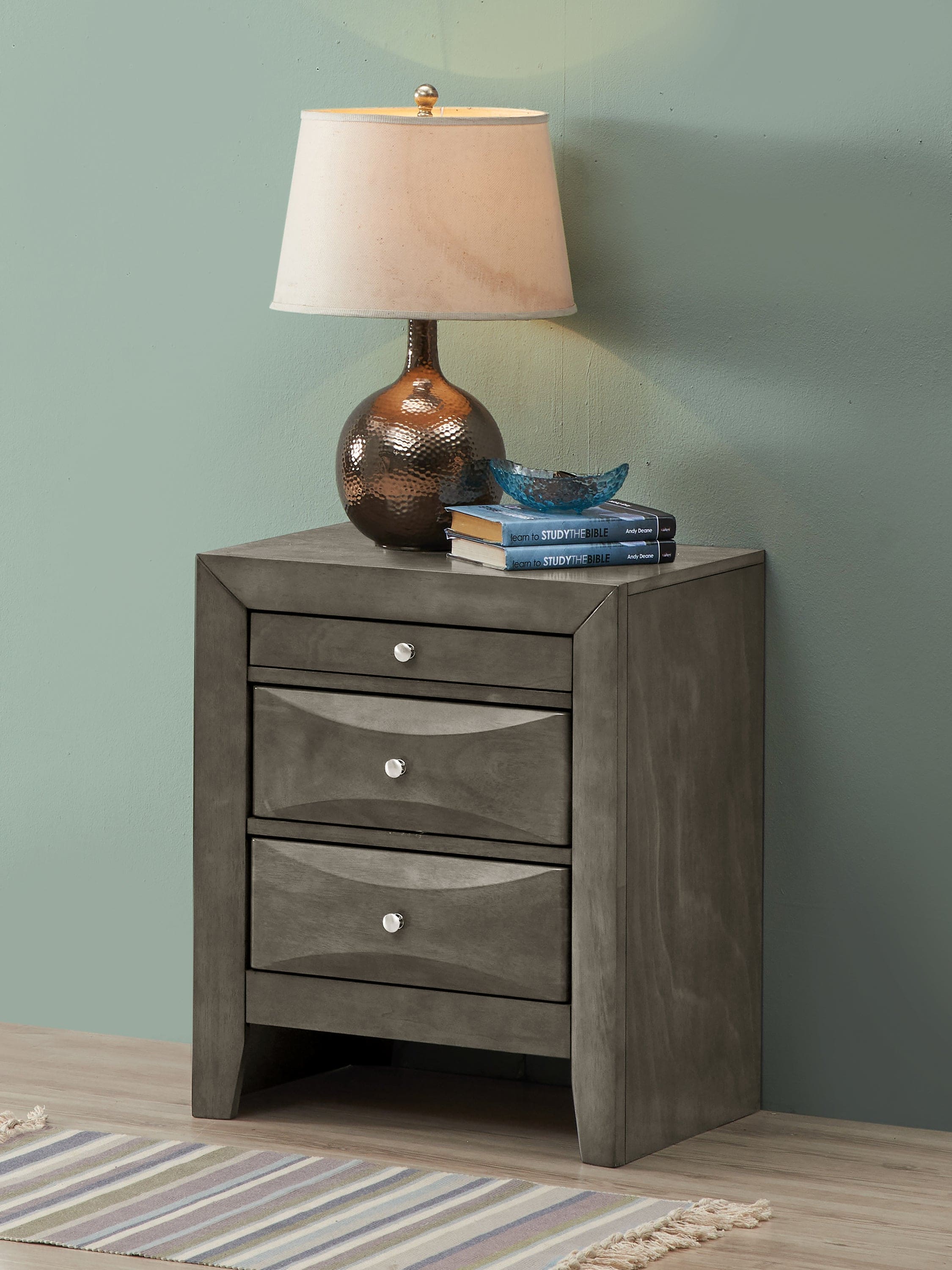 Glory Furniture Marilla G1505-N Nightstand , Gray