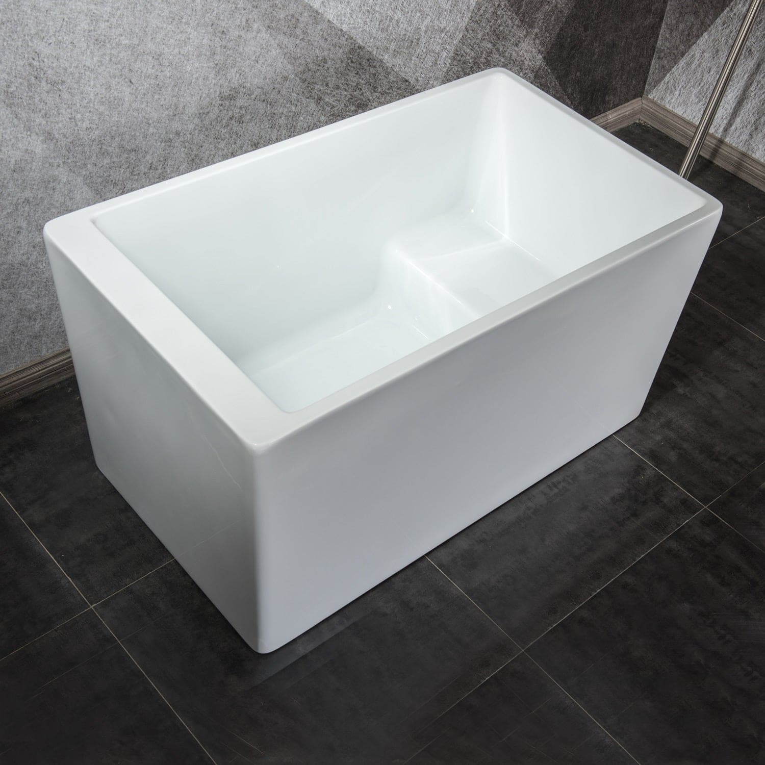 Freestanding Acrylic Flatbottom  Soaking Tub  Bathtub in White