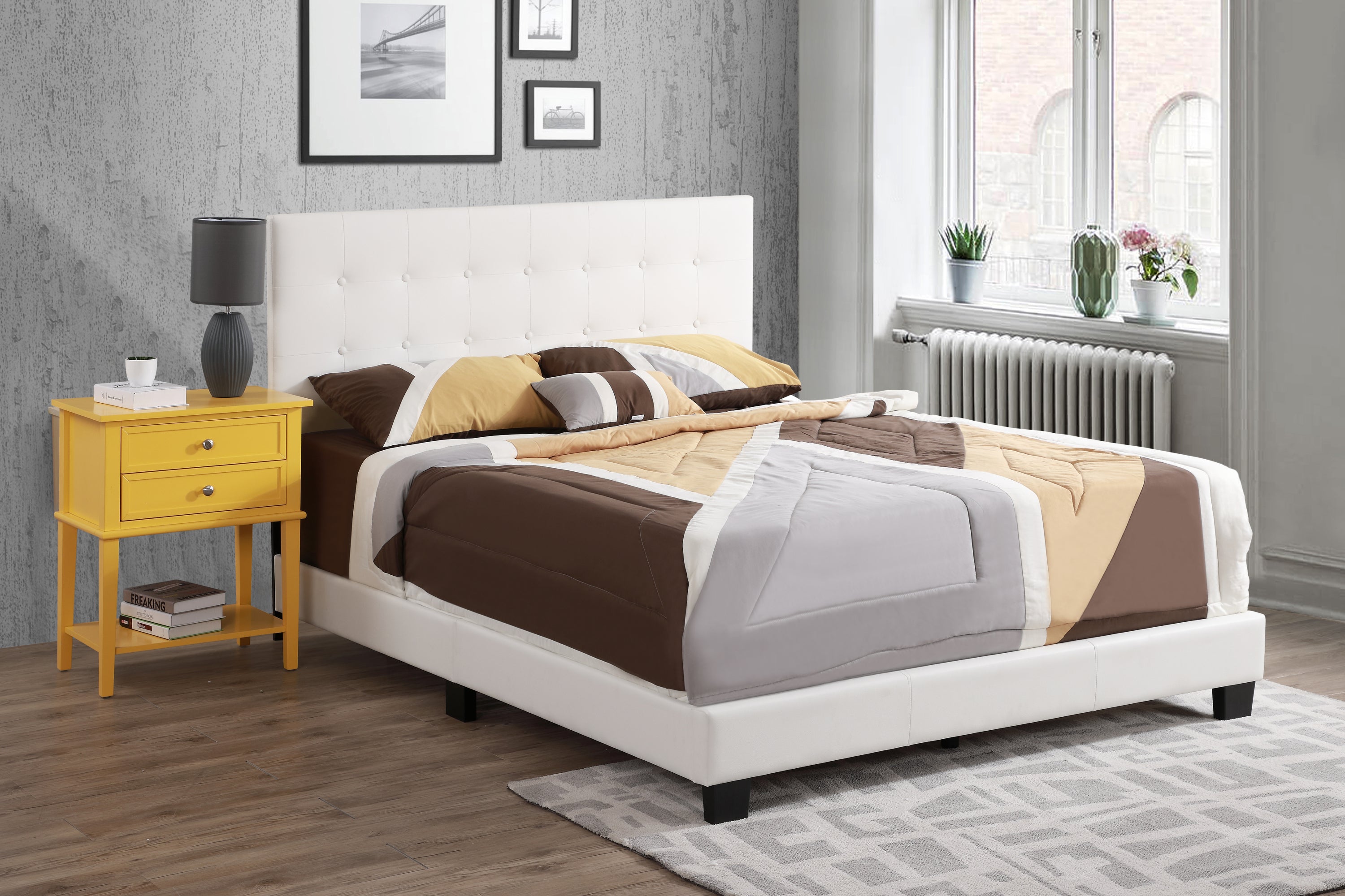 Glory Furniture Caldwell G1305-FB-UP Full Bed , WHITE