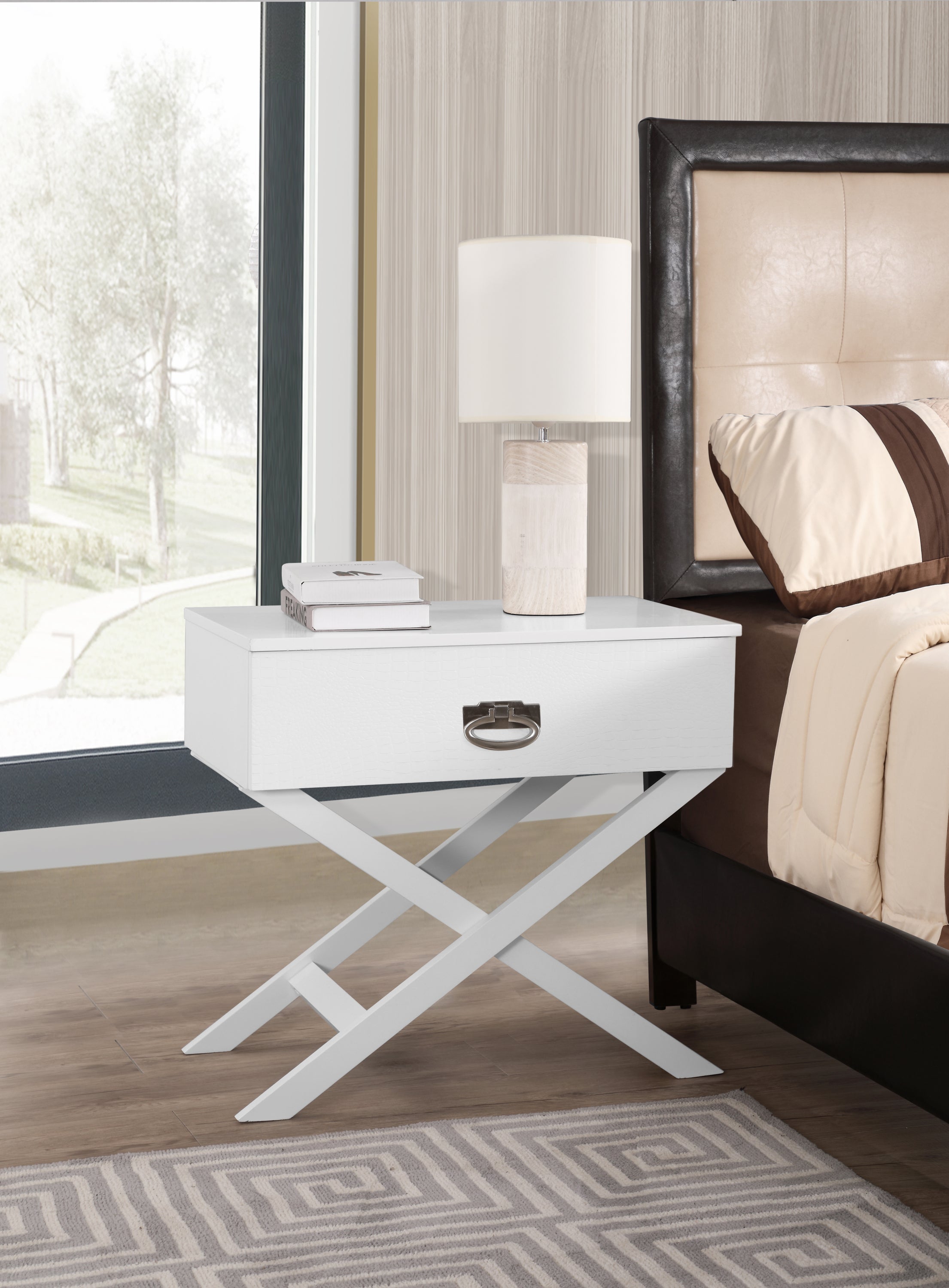 Glory Furniture Xavier G0072-N Nightstand , White