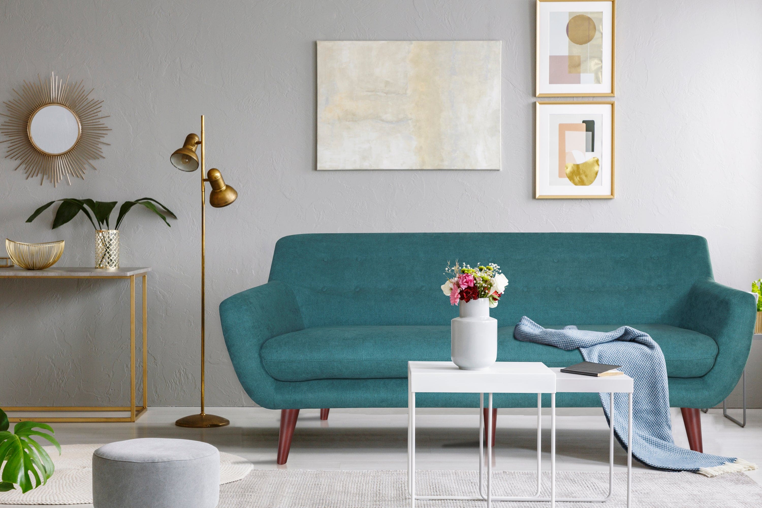 BRENNA SOFA - TEAL