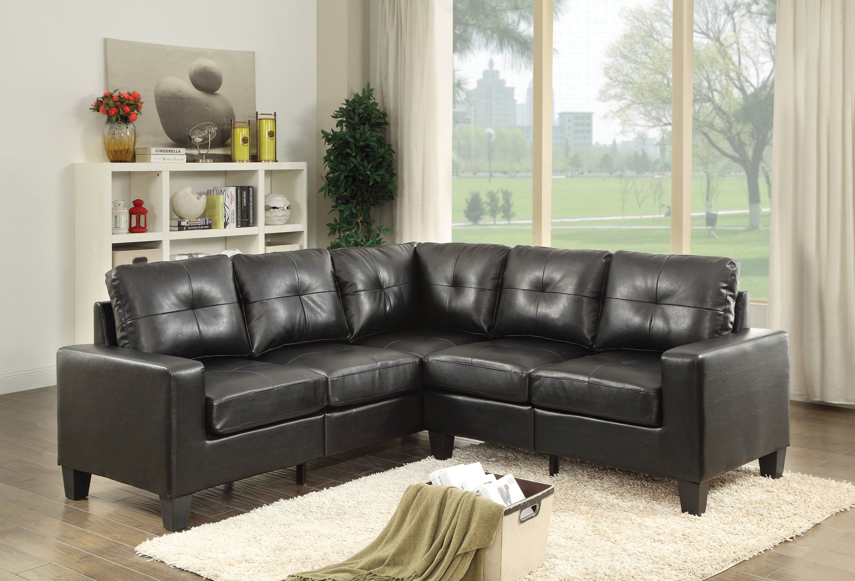 Glory Furniture Newbury G463B-SC Sectional , BLACK