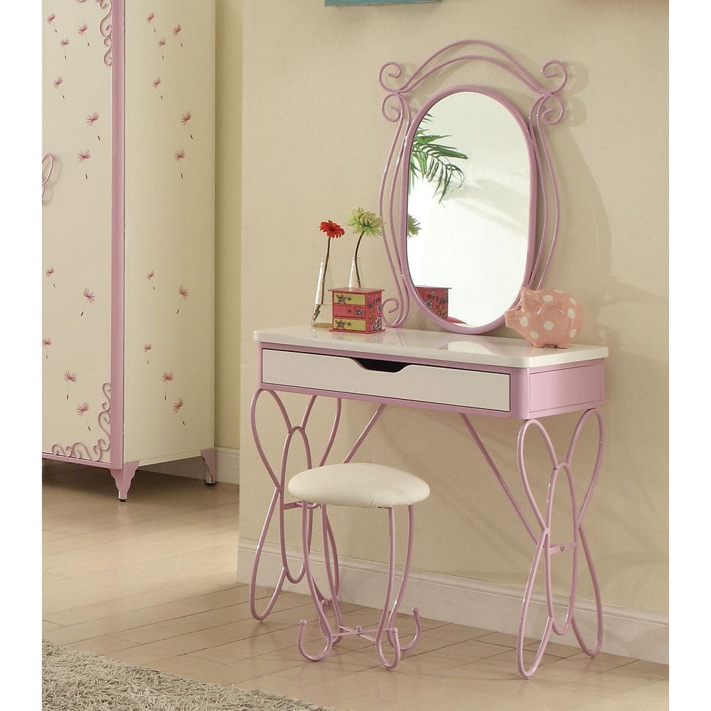 ACME Priya II Vanity Set in White & Light Purple 30539