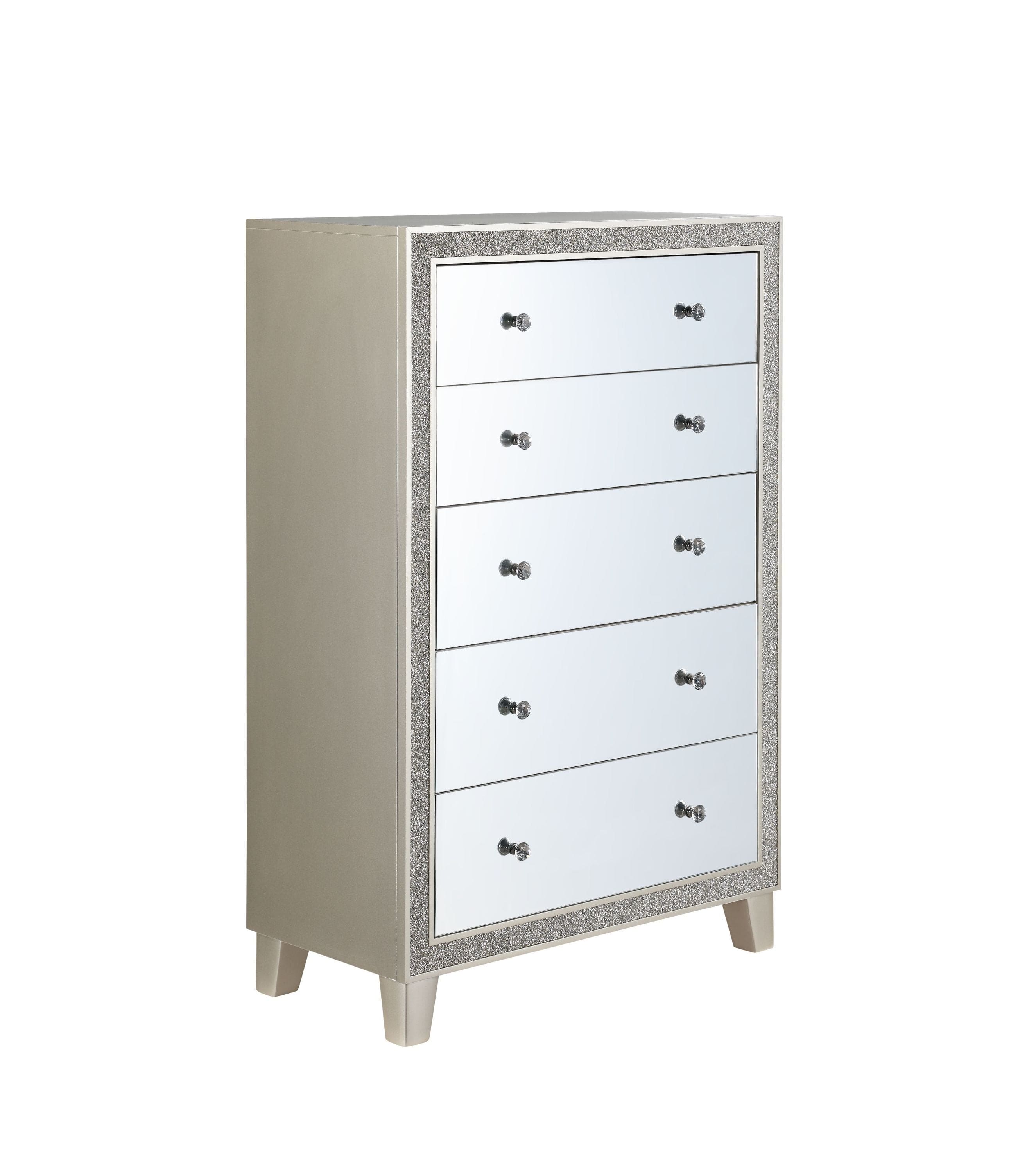 ACME Sliverfluff Chest, Mirrored & Champagne Finish BD00247