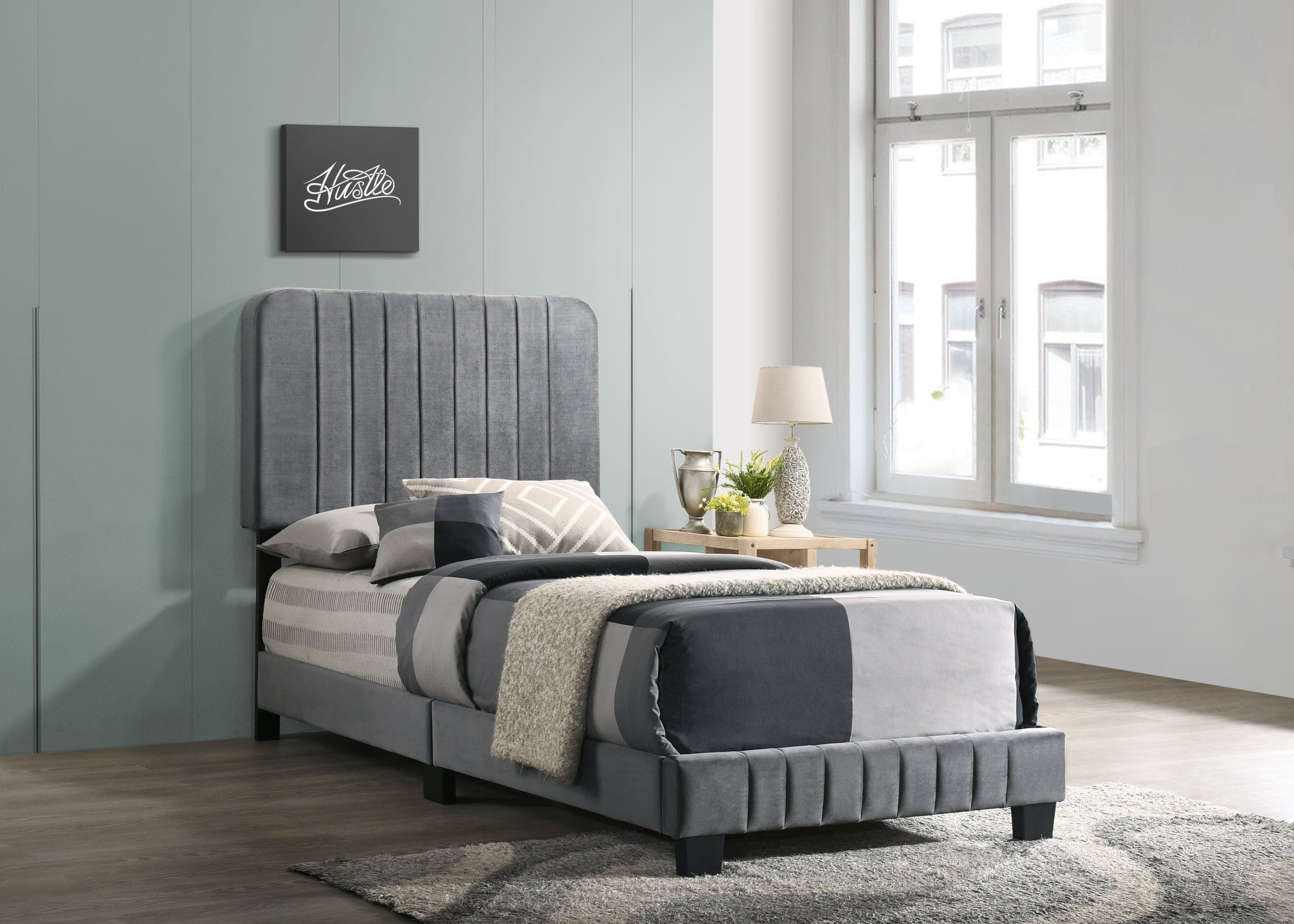 Glory Furniture Lodi G0408-TB-UP TWIN BED , GRAY