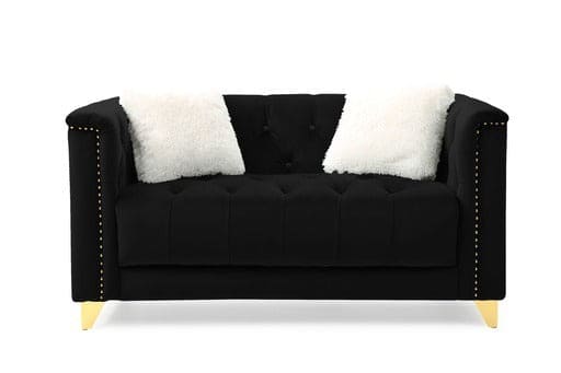 Russell Love Seat in Black