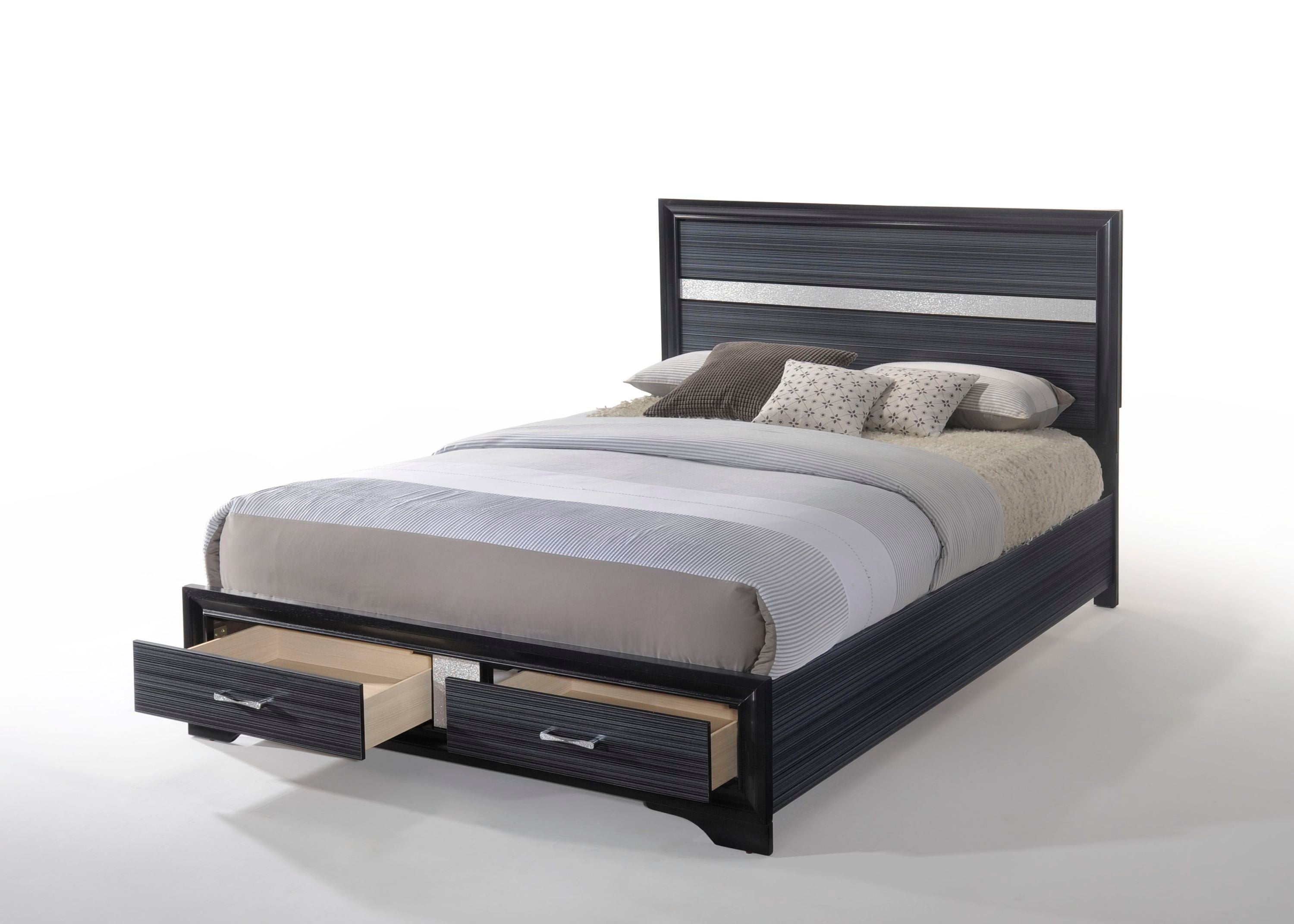 ACME Naima Eastern King Bed in Black 25897EK