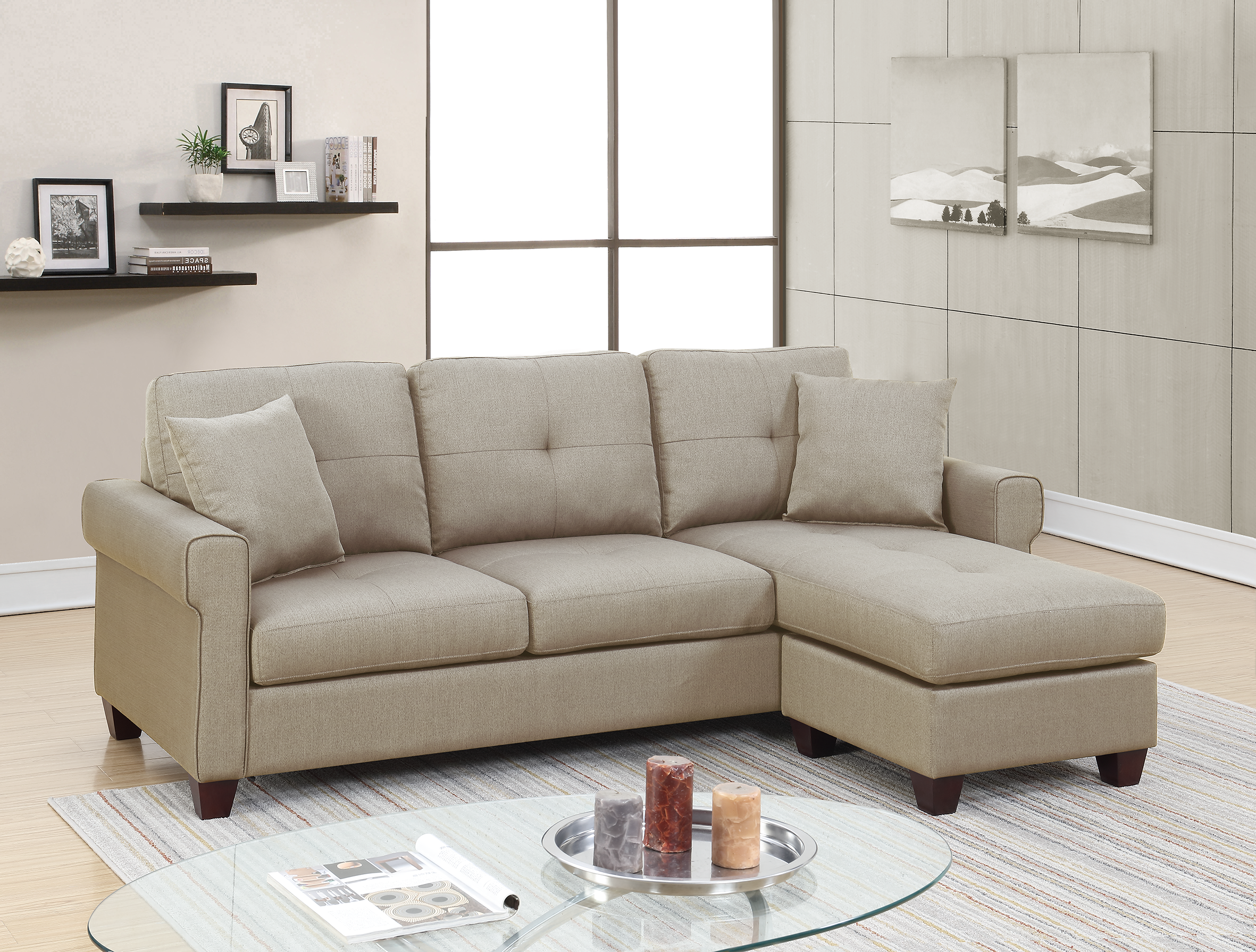 2-PCS SECTIONAL in Beige