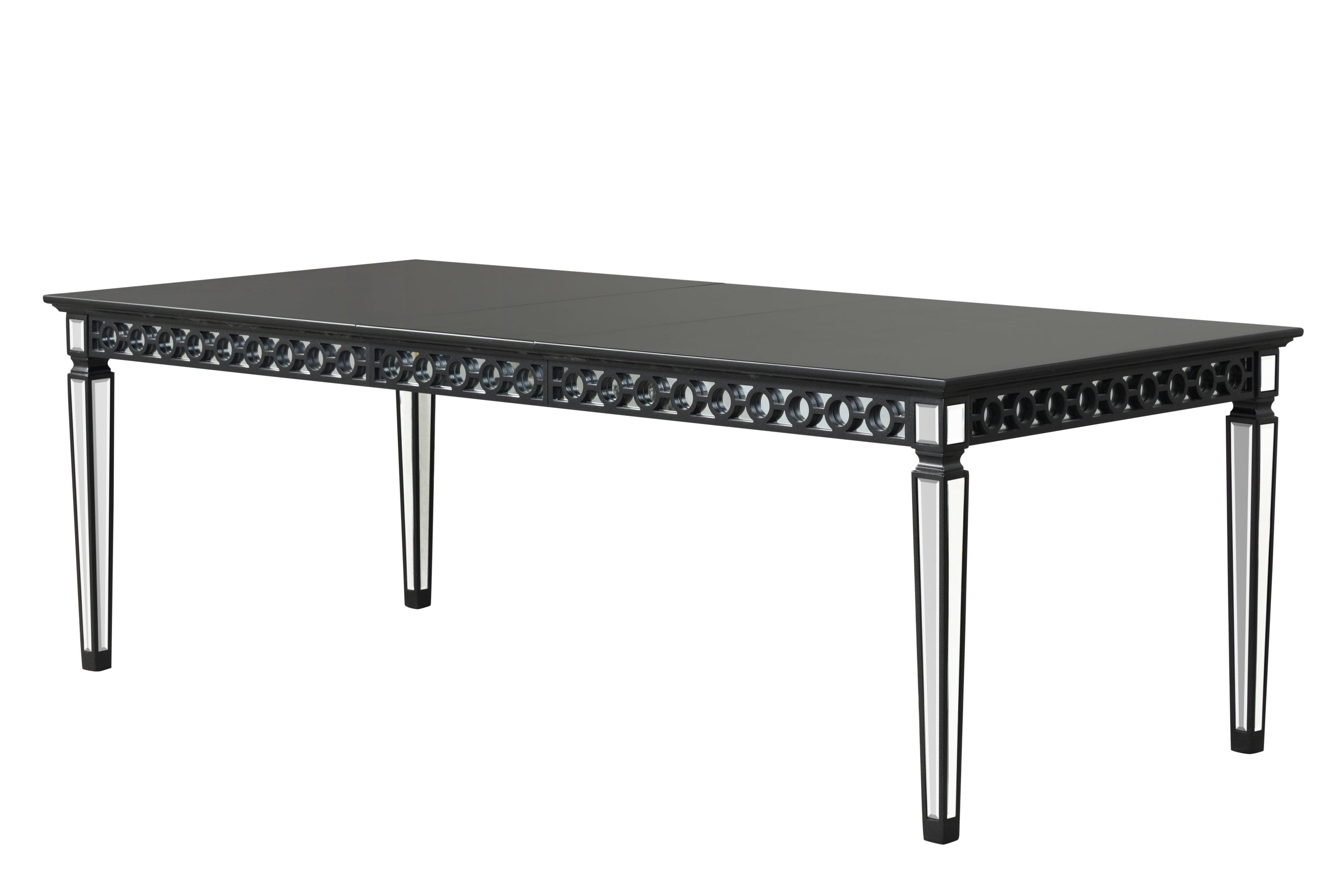 ACME Varian II Dining Table in BLACK & Sliver FINISH DN00590