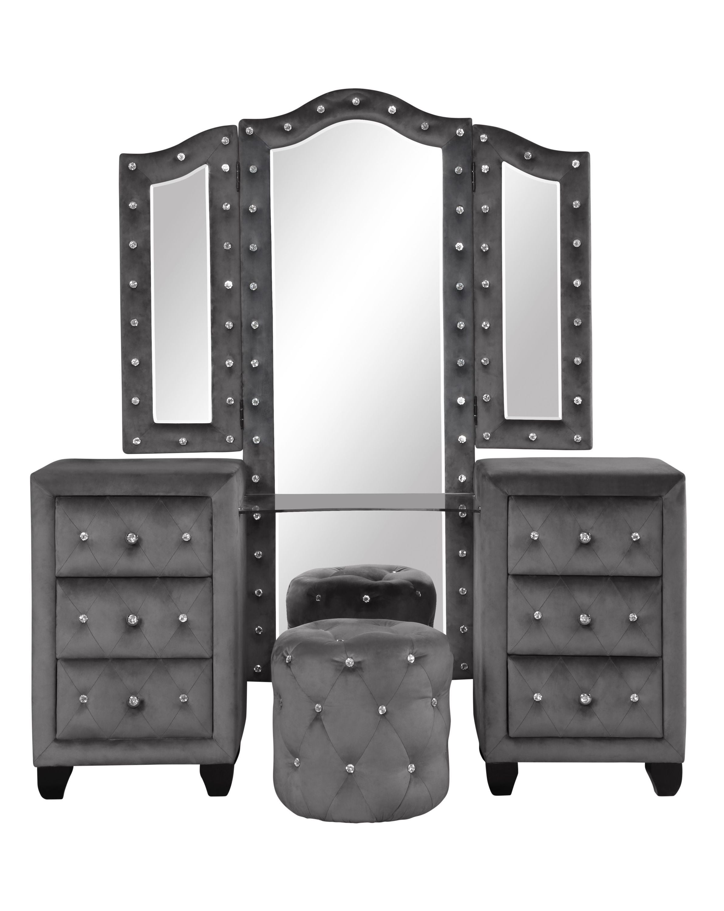 Sophia Vanity Set Gray