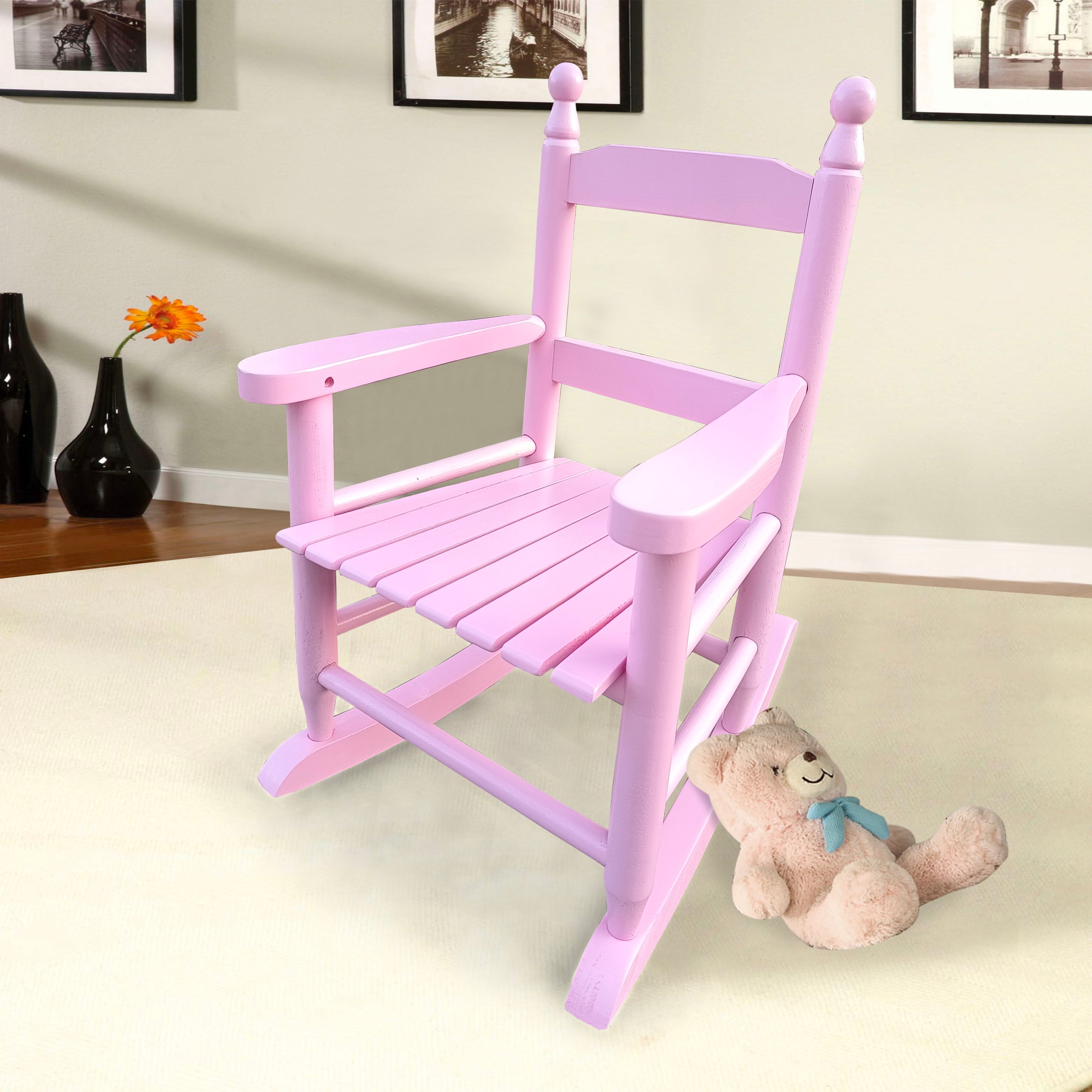 Children's  rocking light pink chair- Indoor or Outdoor -Suitable for kids-Durable