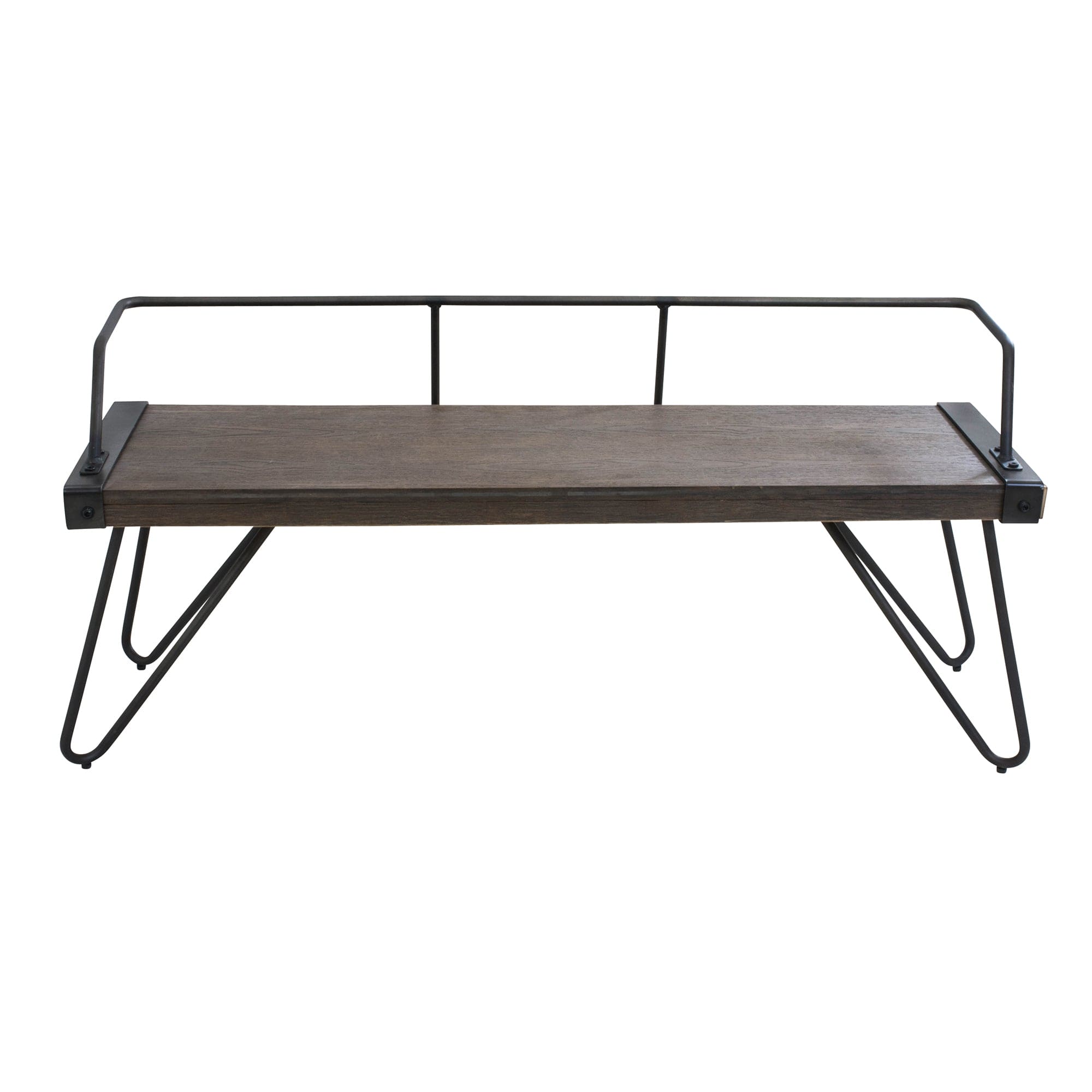 Stefani Industrial Bench in Antique and Walnut by LumiSource