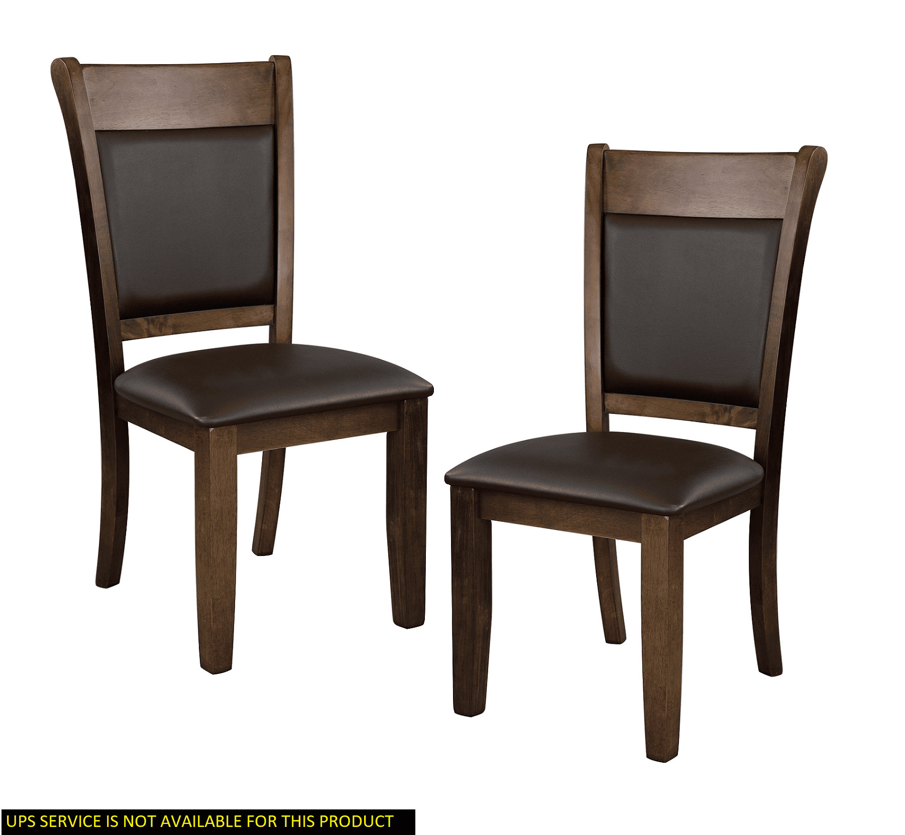 Classic Light Rustic Brown Finish Wooden Side Chairs 2pc Set Upholstered Seat Back Casual Dining Room Furniture