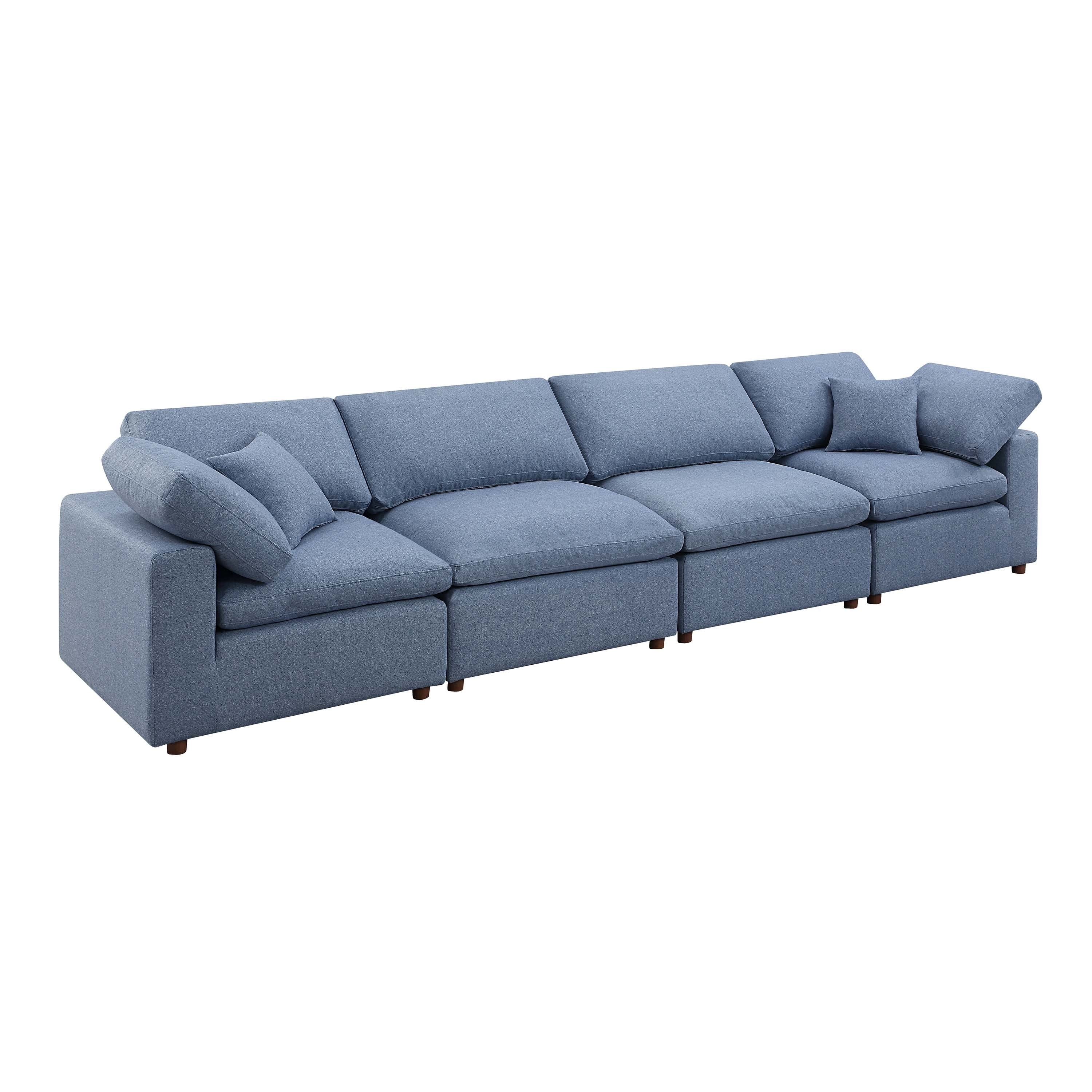 Modern Modular Sectional Sofa Set, Self-customization Design Sofa, Blue