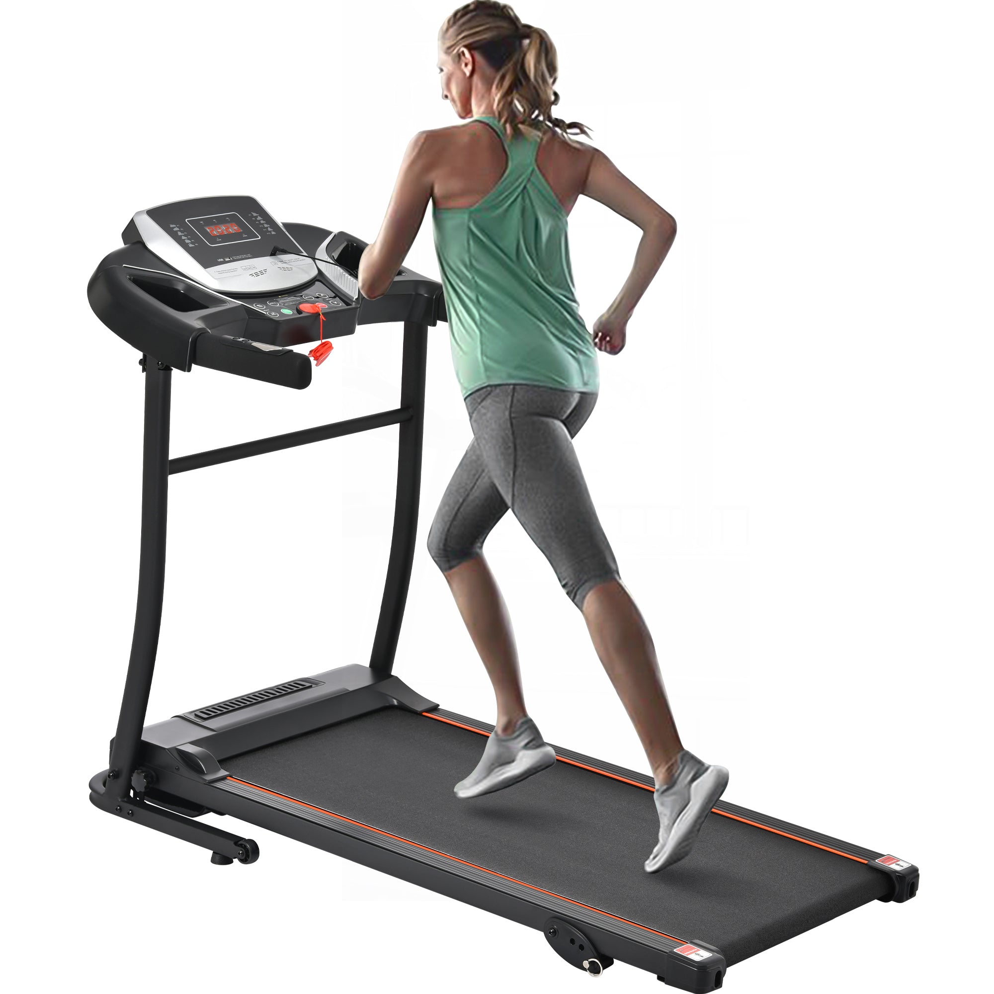 Folding Treadmill Electric Running Machine Walking Jogging Machine with 3 Level Incline 12 Preset Programs for Home Gym