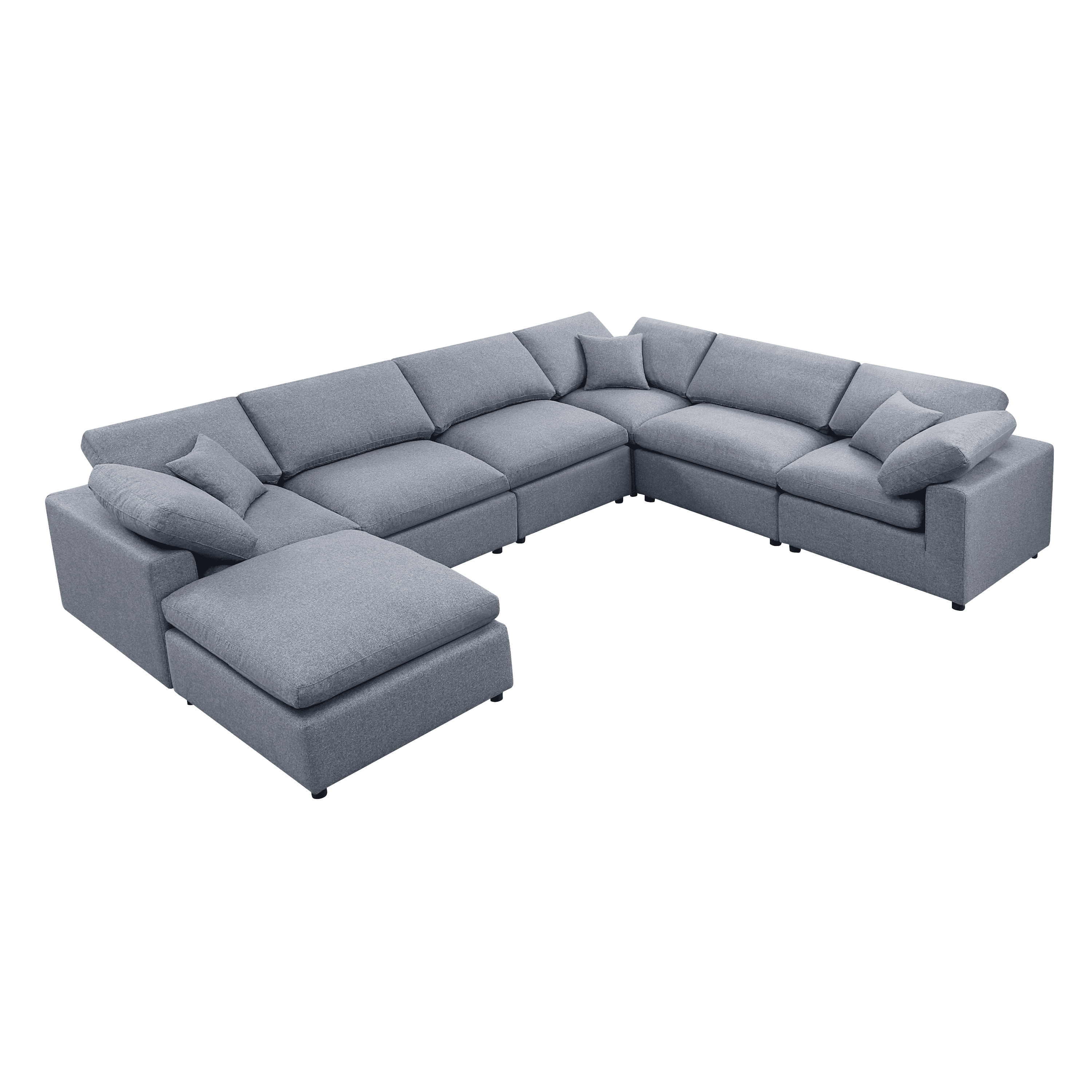 Modern Modular Sectional Sofa Set, Self-customization Design Sofa, Grey