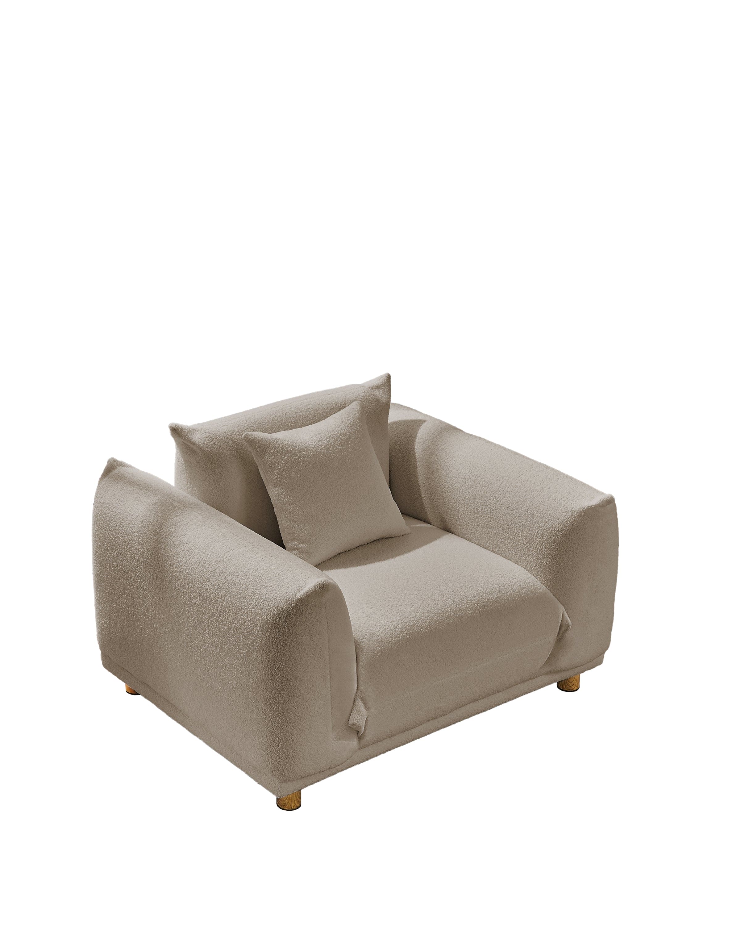 Luxurious Teddy Fabric Sofa - Enhance Your Living Space with Plush Comfort