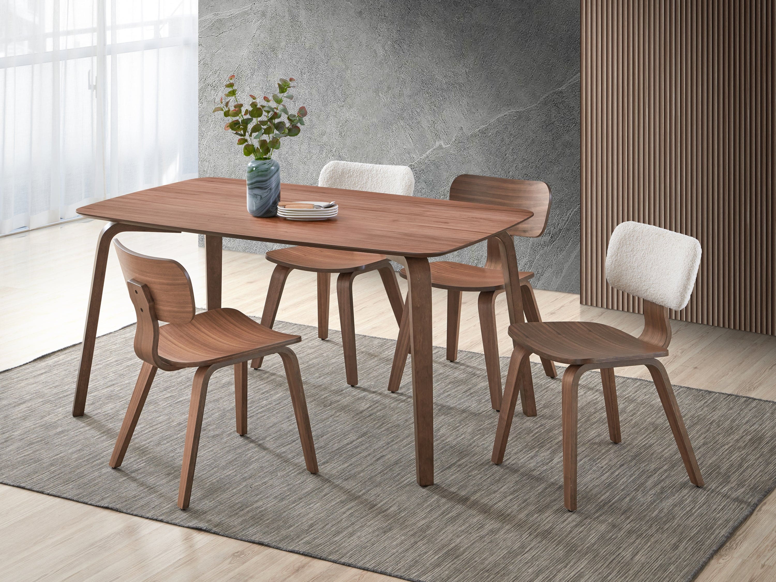 ACME Casson Dining Table, Walnut Finish DN02309