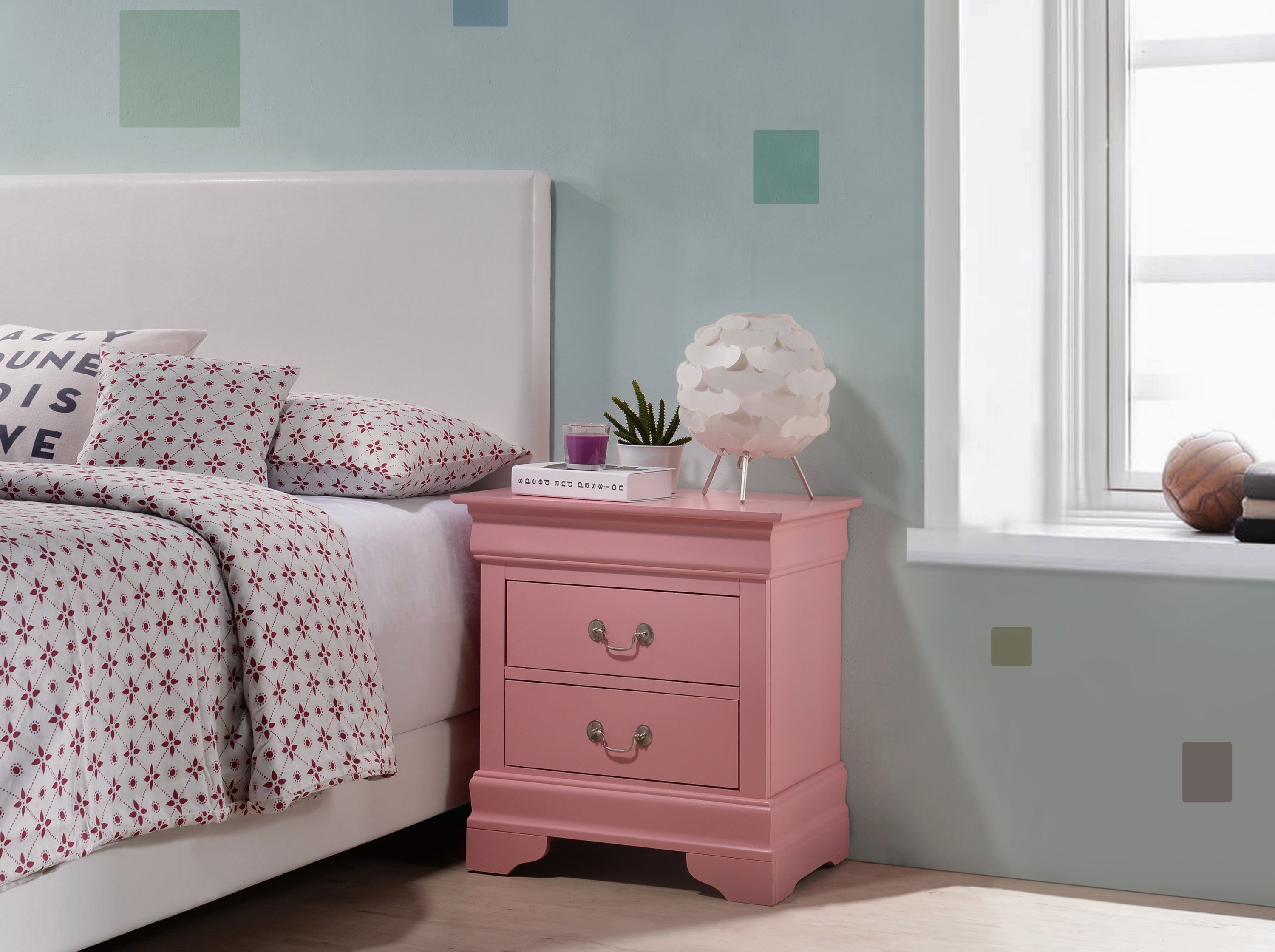 Glory Furniture Louis Phillipe G3104-N Nightstand , Pink