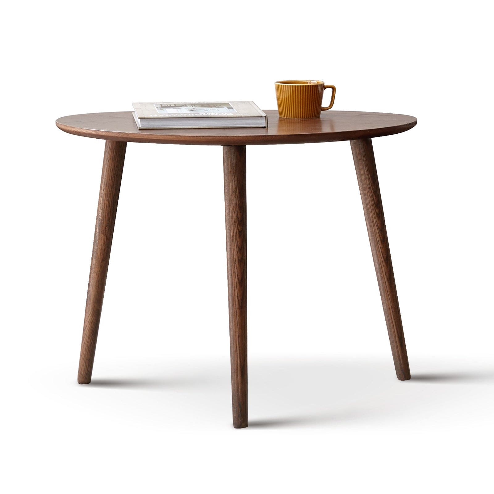 (SINGLE) Center Table Low Table 100% Solid Oak Wood Top Plate Desk Pebble Shaped Natural Wooden Coffee Table Width 58 x Depth 40 x Height 85 cm Desk Work from Home Easy to Assemble