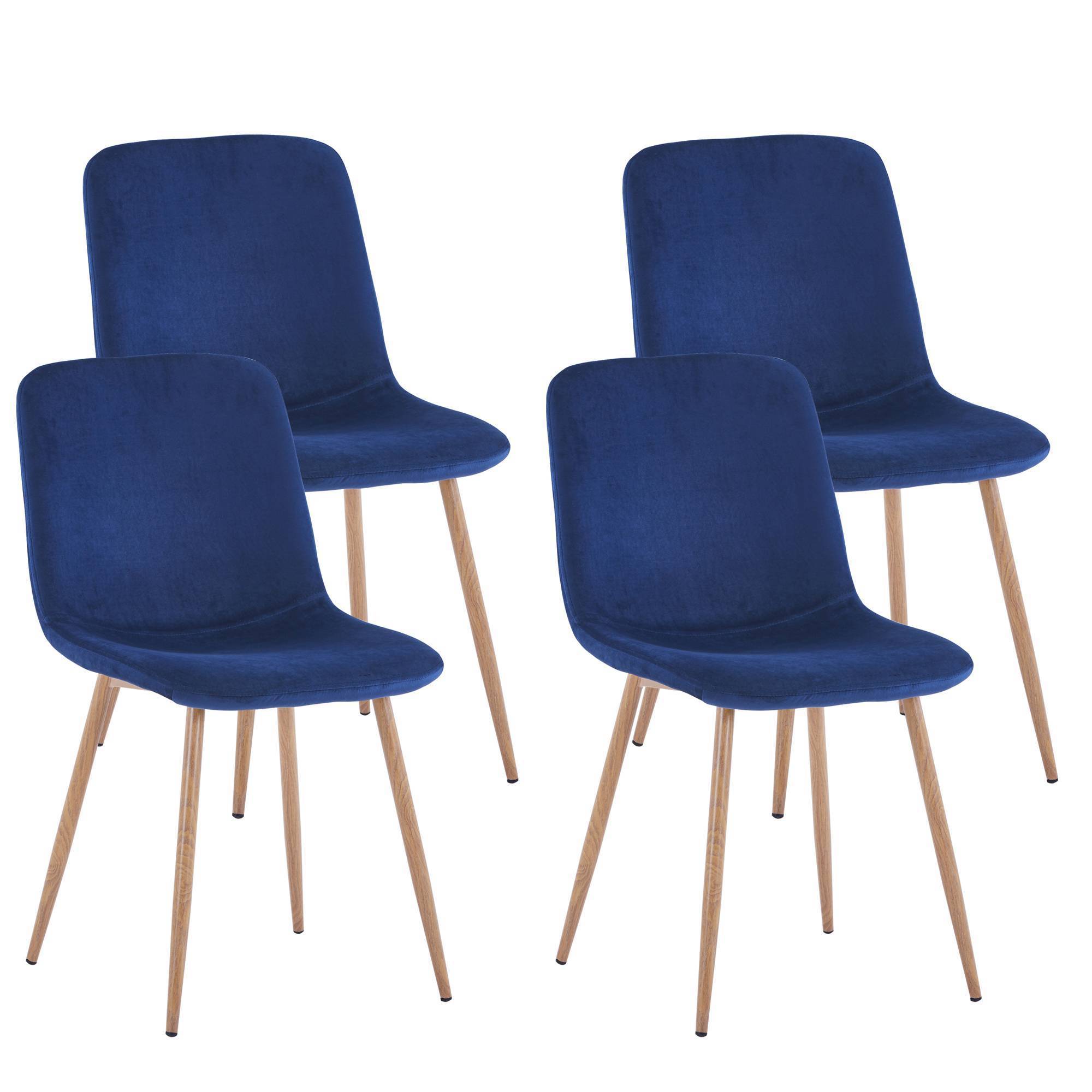 Dining Chair 4PCS（BLUE），Modern style，New technology.Suitable for restaurants, cafes, taverns, offices, living rooms, reception rooms.