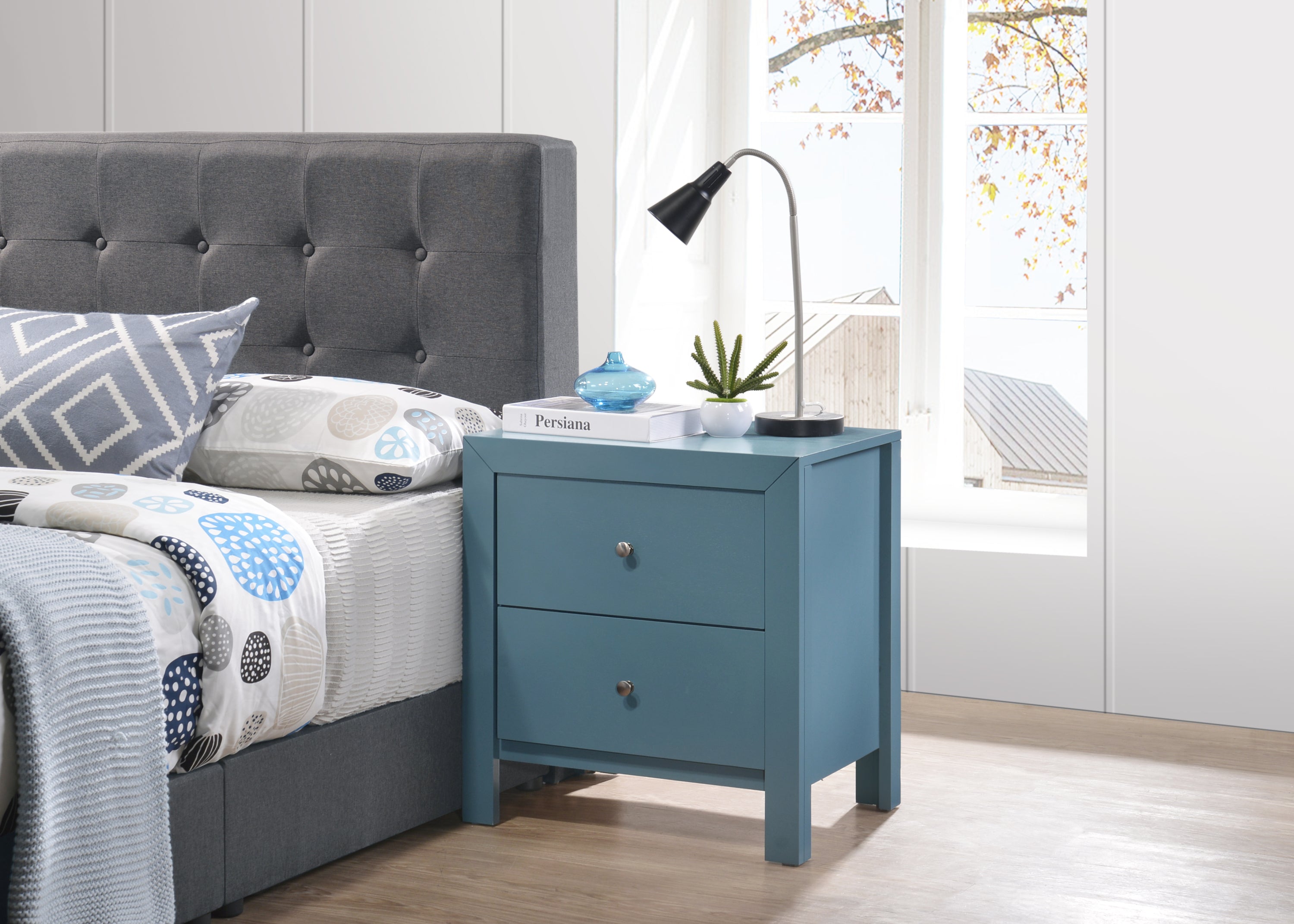 Glory Furniture Burlington G2480-N Nightstand , Teal