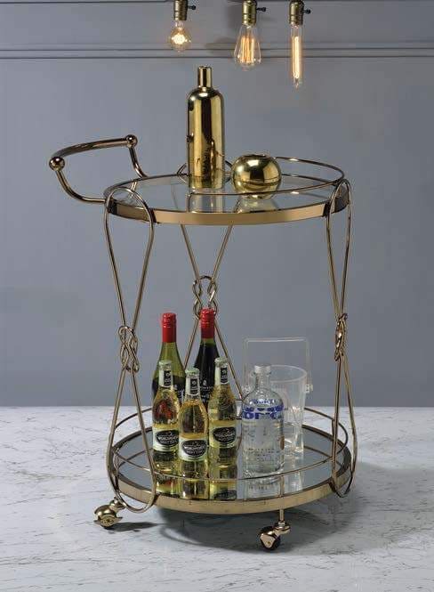 ACME Zekera Serving Cart, Champagne 98940